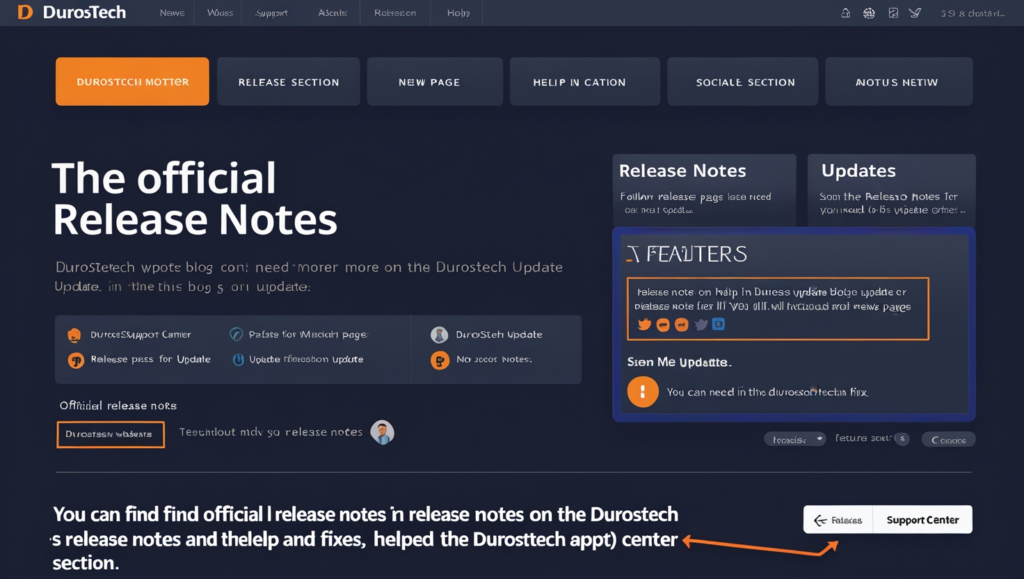 Where Can I Find Official Release Notes For Durostech Software Updates?