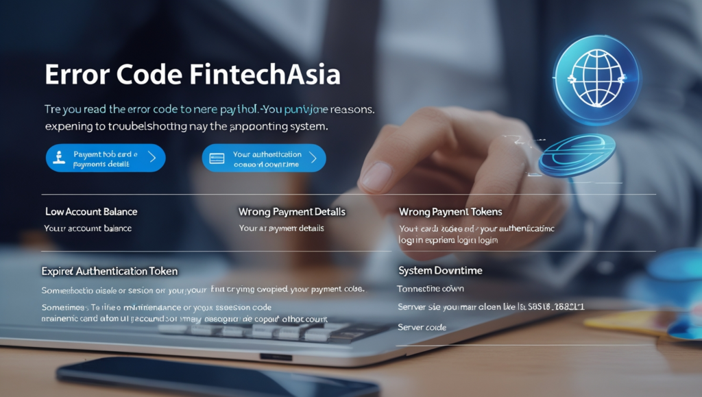 Why Do I Get Error Code Fintechasia?